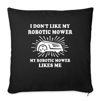 Tondeuse robot - Housse de coussin décorative 45 x 45 cm - noir - Devant