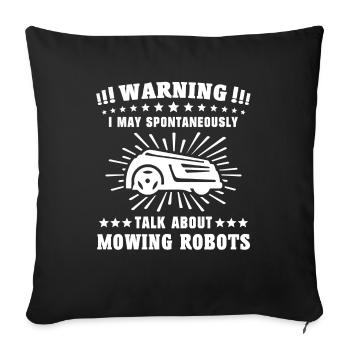 Tondeuse robot - Housse de coussin décorative 45 x 45 cm - noir - Devant