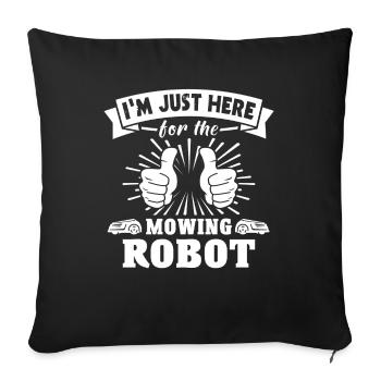 Tondeuse robot - Housse de coussin décorative 45 x 45 cm - noir - Devant