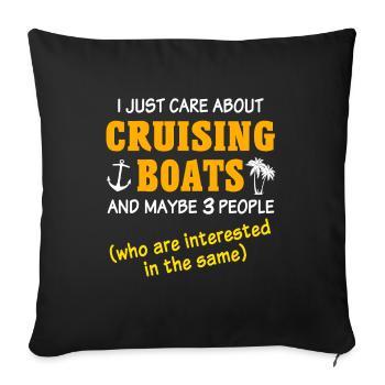 Cruise Ship Cruise - Sofa pillowcase 17,3'' x 17,3'' (45 x 45 cm) - black - Front