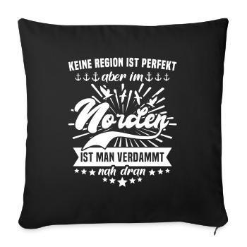 Norden Sprüche Nordener Spruch - Sofakissenbezug 45 x 45 cm - Schwarz - Vorne