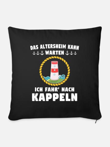 Kappeln Sprüche Kappelner Spruch - Sofakissenbezug 45 x 45 cm - Schwarz