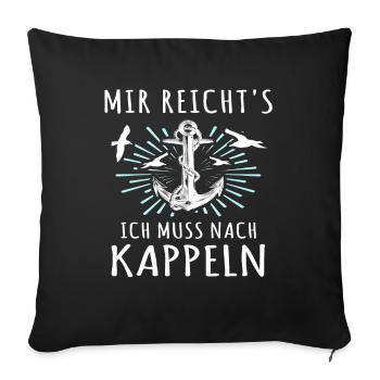 Kappeln Sprüche Kappelner - Sofakissenbezug 45 x 45 cm - Schwarz - Vorne