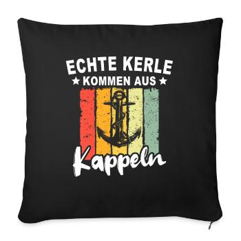Kappeln Sprüche Kappelner Spruch - Sofakissenbezug 45 x 45 cm - Schwarz - Vorne