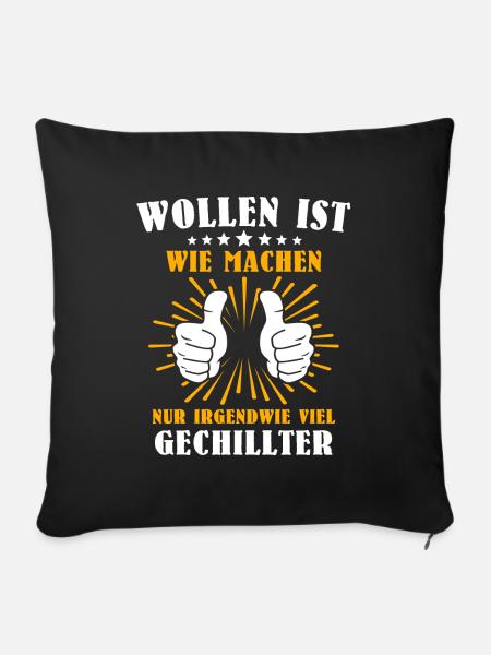 Machen Wollen - Sofakissenbezug 45 x 45 cm - Schwarz