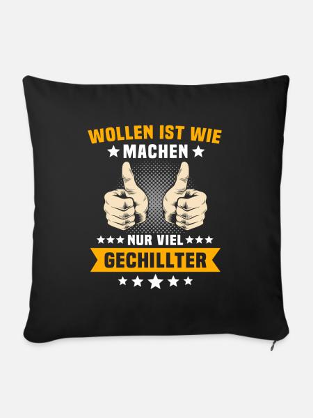Machen Wollen - Sofakissenbezug 45 x 45 cm - Schwarz