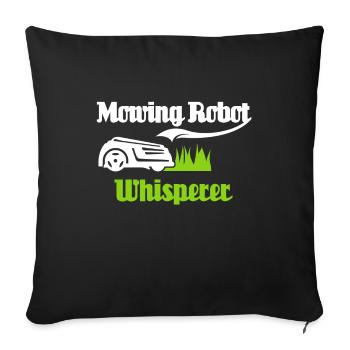 Tondeuse robot - Housse de coussin décorative 45 x 45 cm - noir - Devant
