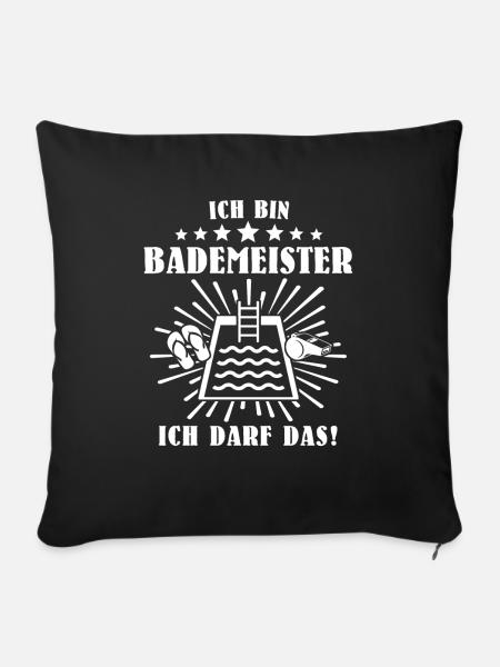 Schwimmmeister - Sofakissenbezug 45 x 45 cm - Schwarz