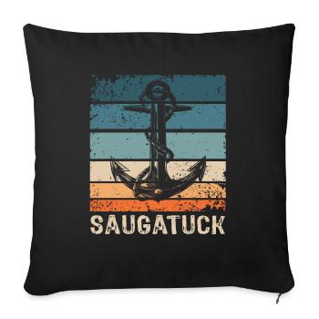 Saugatuck (Michigan) - Housse de coussin décorative 45 x 45 cm - noir - Devant
