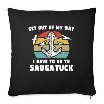 Saugatuck (Michigan) - Housse de coussin décorative 45 x 45 cm - noir - Devant