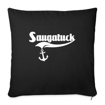 Saugatuck (Michigan) - Housse de coussin décorative 45 x 45 cm - noir - Devant