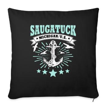 Saugatuck (Michigan) - Housse de coussin décorative 45 x 45 cm - noir - Devant