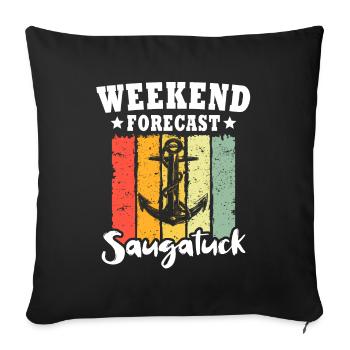Saugatuck (Michigan) - Housse de coussin décorative 45 x 45 cm - noir - Devant