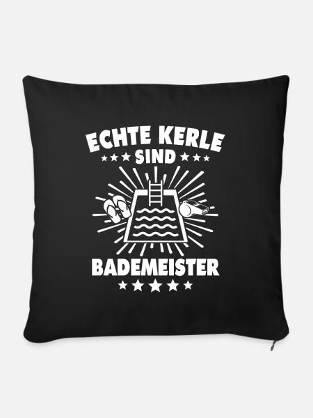 Schwimmmeister - Sofakissenbezug 45 x 45 cm - Schwarz