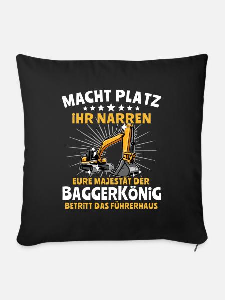 Baggerfuehrer Baggerfahrer - Sofakissenbezug 45 x 45 cm - Schwarz