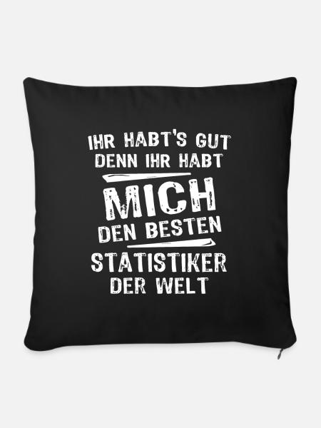Statistiker - Sofakissenbezug 45 x 45 cm - Schwarz