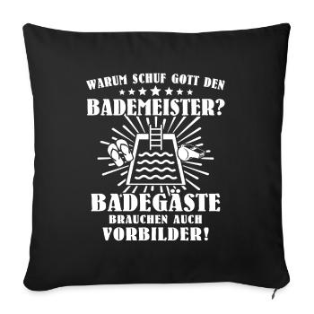 Bademeister - Sofakissenbezug 45 x 45 cm - Schwarz - Vorne