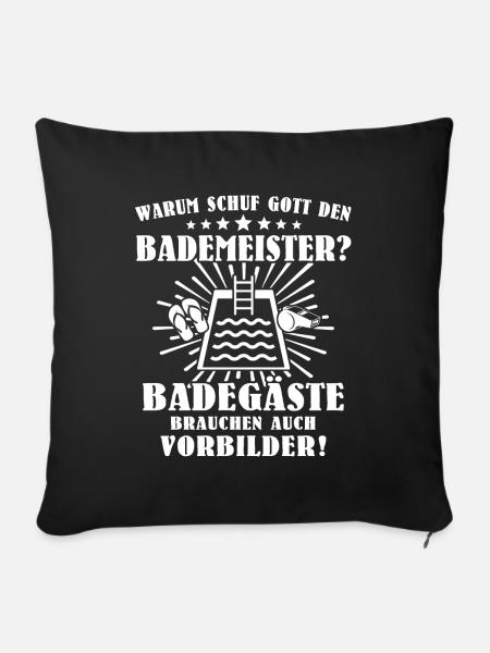 Bademeister - Sofakissenbezug 45 x 45 cm - Schwarz