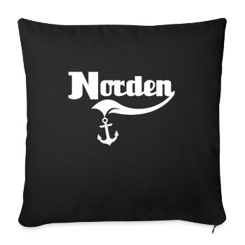 Norden Sprüche Nordener Spruch - Sofakissenbezug 45 x 45 cm - Schwarz - Vorne