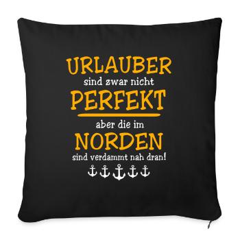 Norden Sprüche - Sofakissenbezug 45 x 45 cm - Schwarz - Vorne
