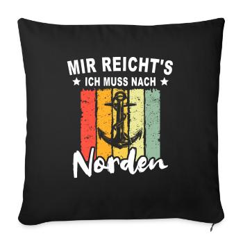 Norden - Sofakissenbezug 45 x 45 cm - Schwarz - Vorne