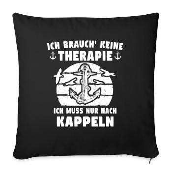 Kappeln Sprüche Kappelner - Sofakissenbezug 45 x 45 cm - Schwarz - Vorne