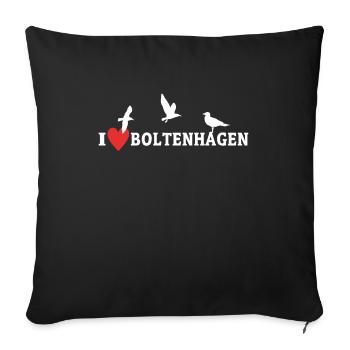J’adore Boltenhagen Stadt - Housse de coussin décorative 45 x 45 cm - noir - Devant