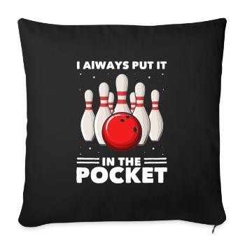 Bowling Ball - Sofakissenbezug 45 x 45 cm - Schwarz - Vorne