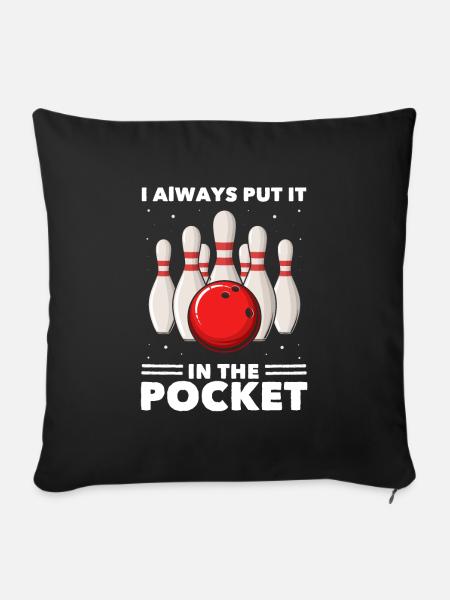 Bowling Ball - Sofakissenbezug 45 x 45 cm - Schwarz