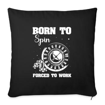 Casino - Sofa pillowcase 17,3'' x 17,3'' (45 x 45 cm) - black - Front
