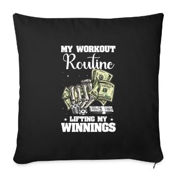 Casino Gambler Gambling - Sofa pillowcase 17,3'' x 17,3'' (45 x 45 cm) - black - Front