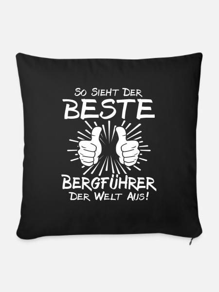 Bester Bergführer - Sofakissenbezug 45 x 45 cm - Schwarz