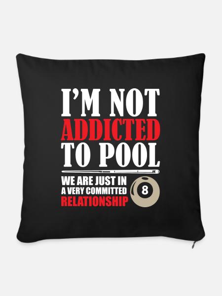 Billiard Addicted - Sofakissenbezug 45 x 45 cm - Schwarz