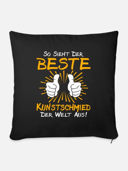 Kunstschmied Geschenkidee - Sofakissenbezug 45 x 45 cm - Schwarz