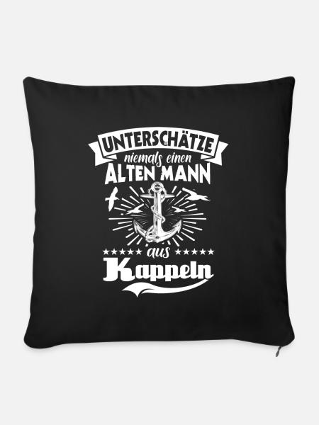 Kappeln - Sofakissenbezug 45 x 45 cm - Schwarz