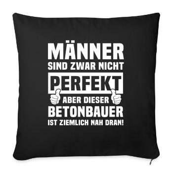 Betonbauer - Sofakissenbezug 45 x 45 cm - Schwarz - Vorne