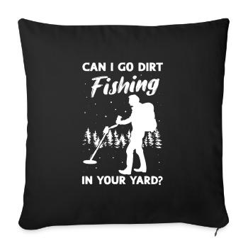 Détecteur de métaux - Housse de coussin décorative 45 x 45 cm - noir - Devant