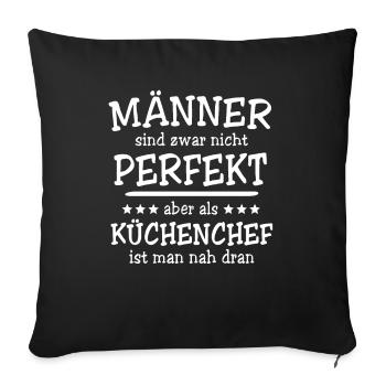 Küchenchef Männer - Sofakissenbezug 45 x 45 cm - Schwarz - Vorne