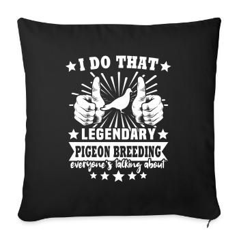 Pigeon fanciers pigeons - Sofa pillowcase 17,3'' x 17,3'' (45 x 45 cm) - black - Front