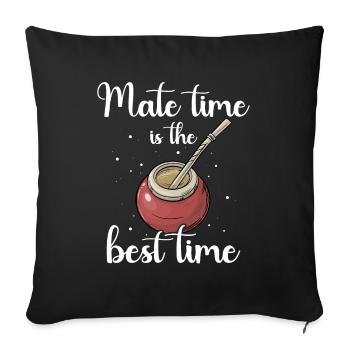 Mate Tee Bombilla - Sofakissenbezug 45 x 45 cm - Schwarz - Vorne