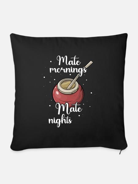 Yerba Mate Tee - Sofakissenbezug 45 x 45 cm - Schwarz