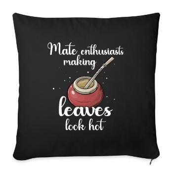 Yerba Mate Tee - Sofakissenbezug 45 x 45 cm - Schwarz - Vorne