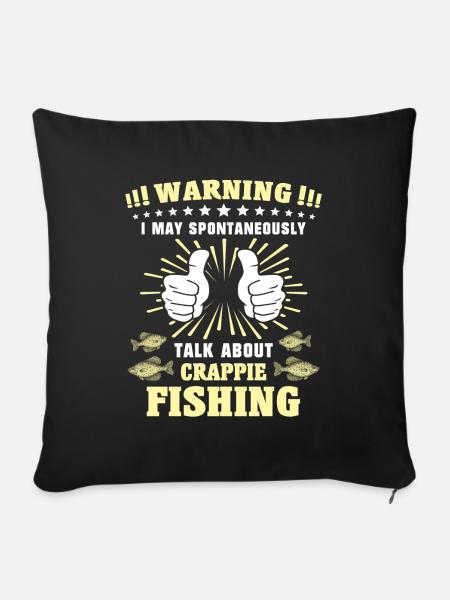Crappie Fishing - Sofakissenbezug 45 x 45 cm - Schwarz