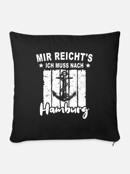 Hamburg - Sofakissenbezug 45 x 45 cm - Schwarz