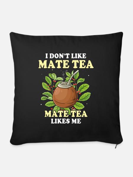 Mate Tee Teetrinker - Sofakissenbezug 45 x 45 cm - Schwarz
