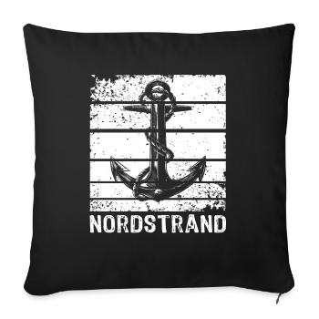 Nordstrand - Sofakissenbezug 45 x 45 cm - Schwarz - Vorne