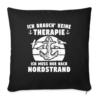 Nordstrand Sprüche - Sofakissenbezug 45 x 45 cm - Schwarz - Vorne
