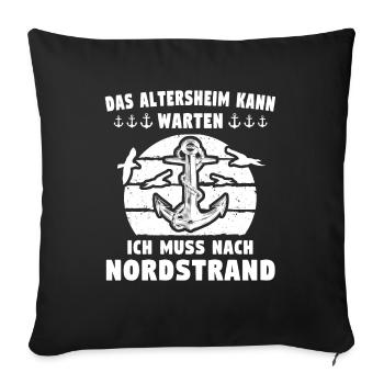Nordstrand - Sofakissenbezug 45 x 45 cm - Schwarz - Vorne