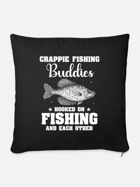 Crappie Fish - Sofakissenbezug 45 x 45 cm - Schwarz