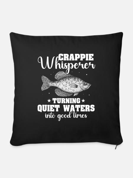Crappie Fishing - Sofakissenbezug 45 x 45 cm - Schwarz